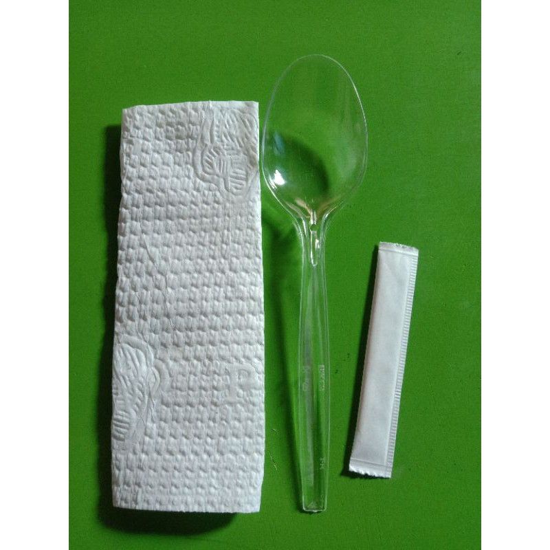 Sendok Tisu Makan Tusuk Gigi Steril Set Paket Katering