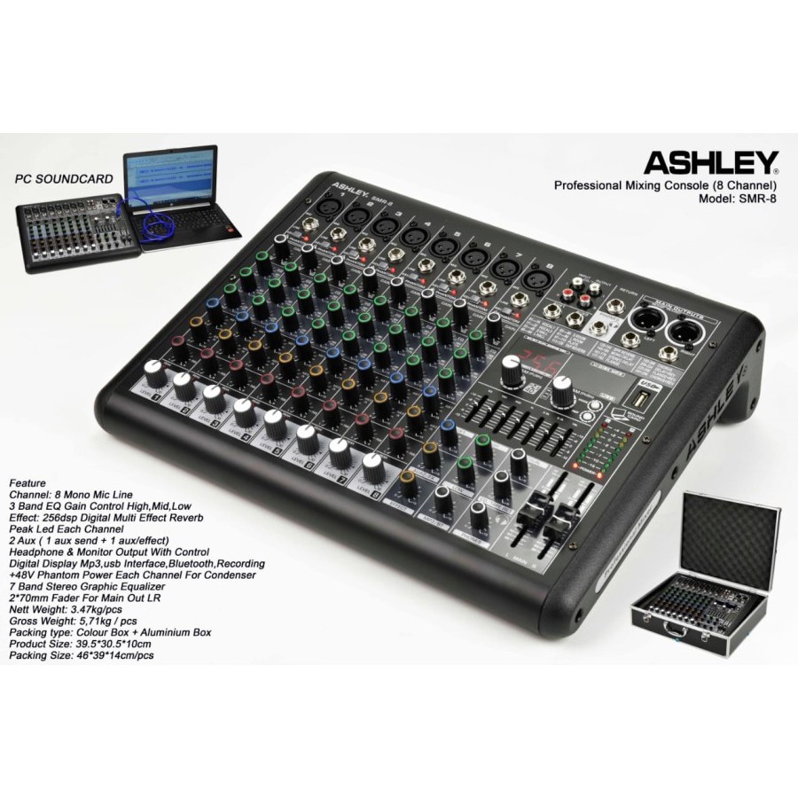 Mixer Audio Ashley SMR 8 original Produk 8Channel Smr8
