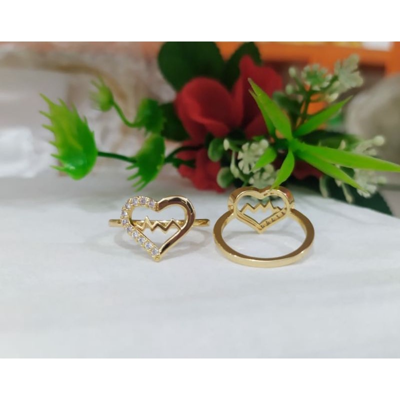 cincin wanita dewasa cantik warna emas