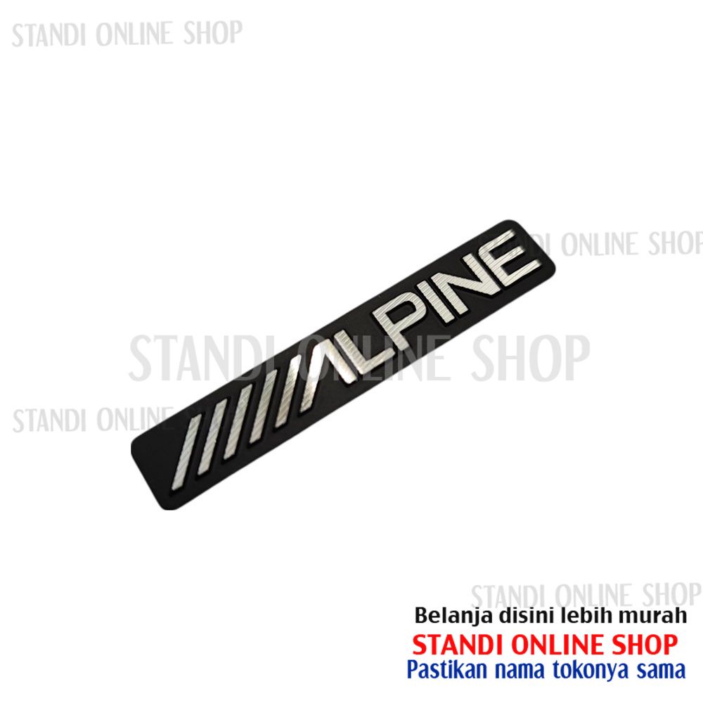 Emblem Aluminium Sticker Decals 3D Logo Alpine Audio Speaker