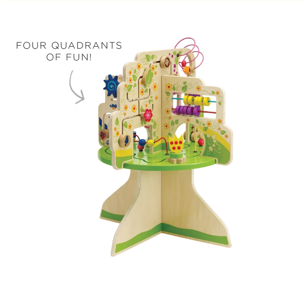 Manhattan Toy Tree Top Adventure - Wood Activity Center - Wooden Montessori Toys Edukasi Set Mainan Berdiri Kayu Anak Balita Walker