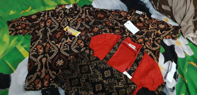 Baju Batik Anak Laki Katun Bagus Usia 2 Tahun Kode Ak-54