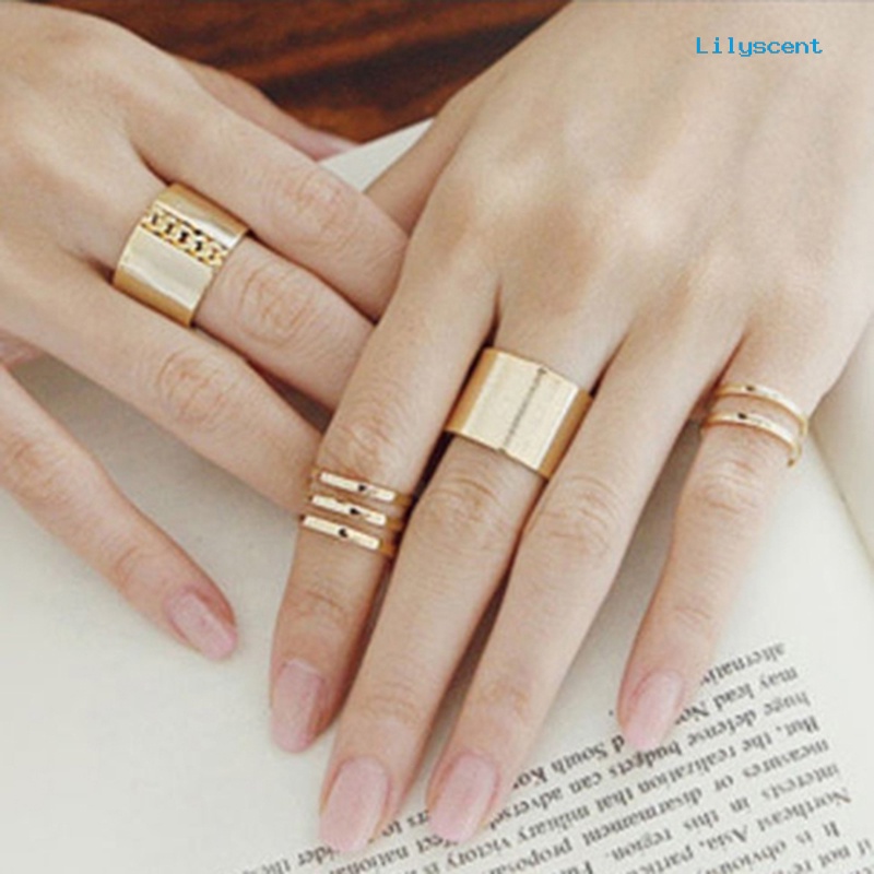 Ls 3pcs / Set Cincin Knuckle Midi Model Terbuka Untuk Hadiah Natal Charms