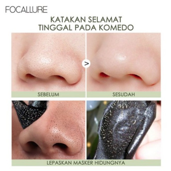 FOCALLURE Pembersih Komedo Strip / Pori-Pori Hidung Blackhead Remover