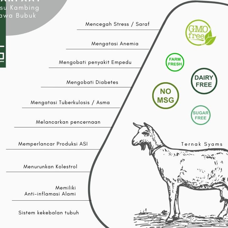 

Flash Sale✅-[LR11]Premium Susu Kambing Etawa Bubuk Syams 1000 gram Pure Murni Alami Organik Pasteurisasi tanpa campuran gula Original Mentah Kiloan Natural Asli 1 Kg