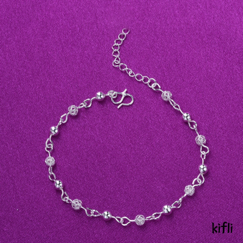 Gelang Kaki Sterling,Silver 925,Gaya,Korea Untuk Wanita,Aksesoris Fashion