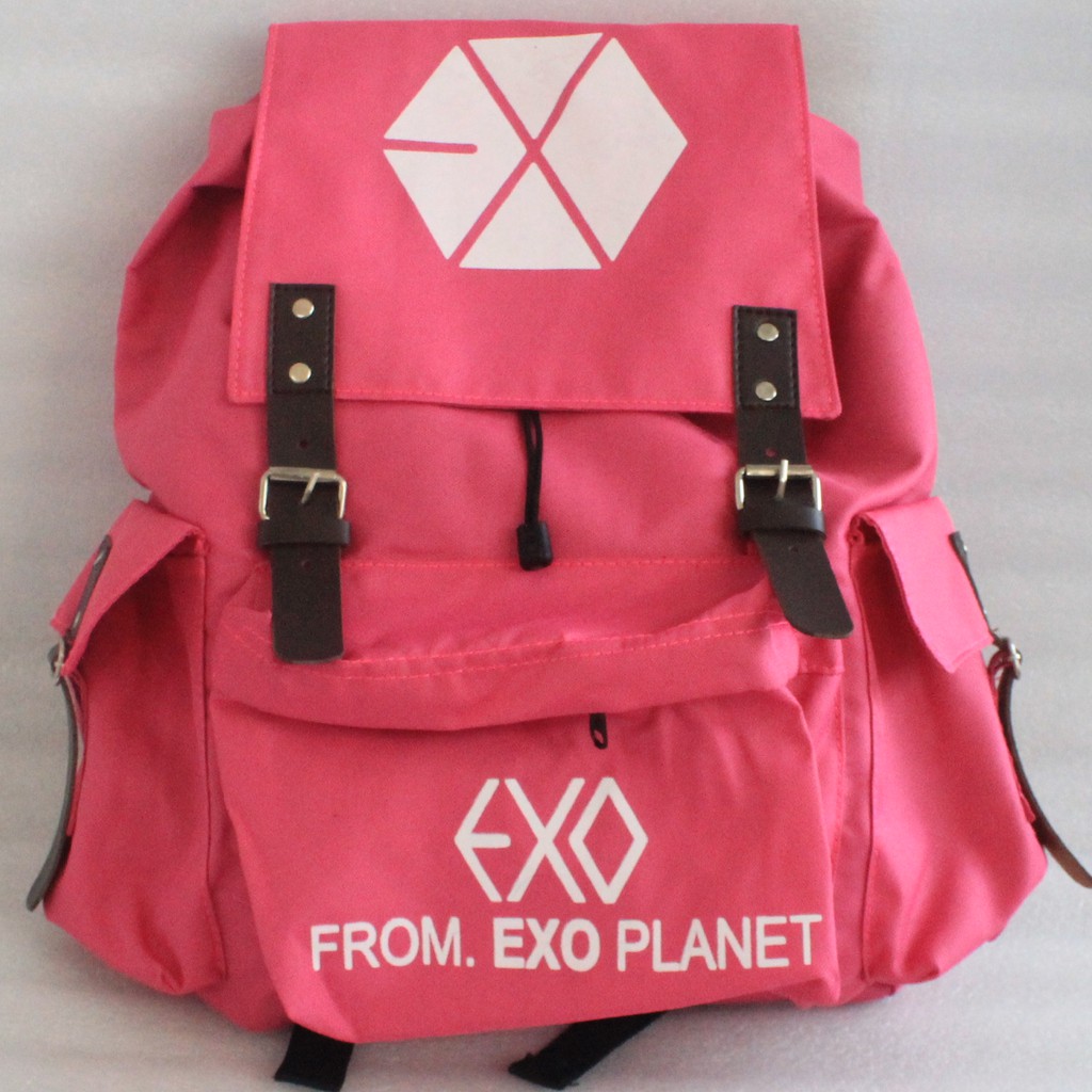 Tas exo kpop multi pink ransel backpack korea