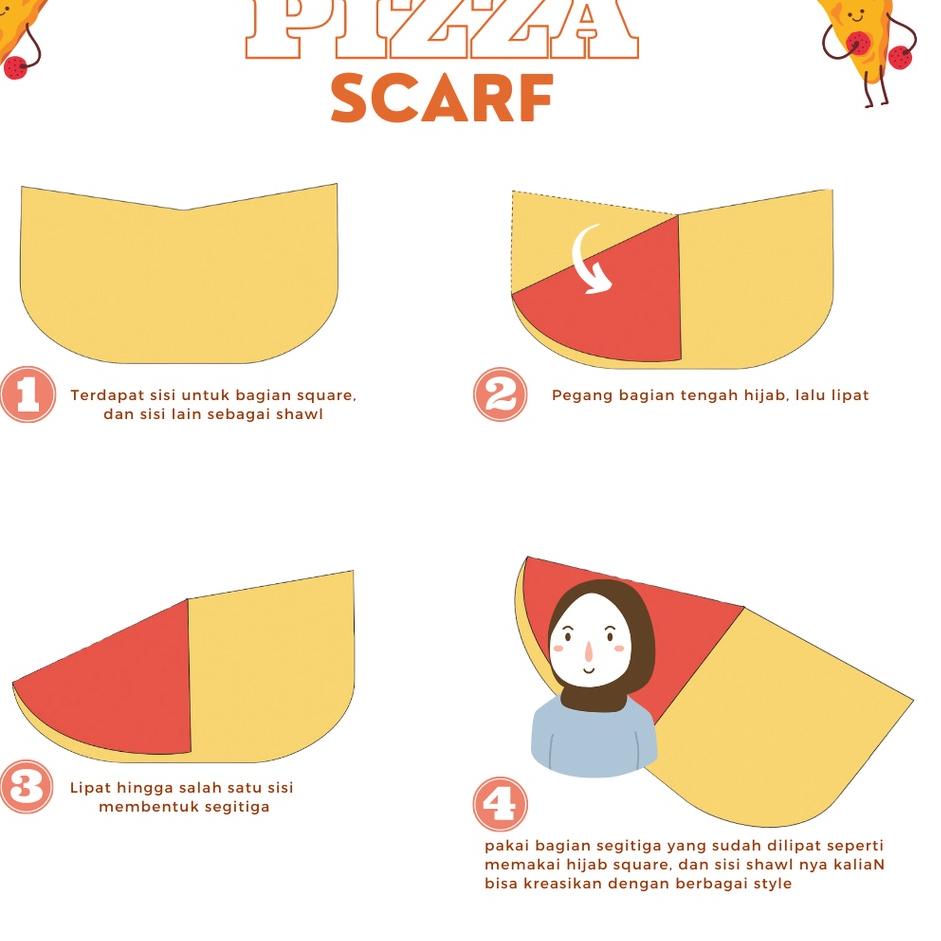 お PIZZA SCARF SHAWL CURVE HIJAB MALAYSIA ,,,,