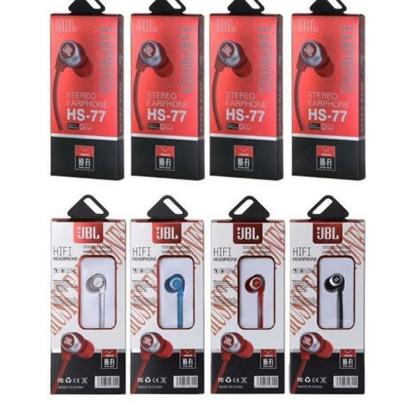 Headset JBL HS-77 Stereo Music Supes Bass Earphone JBL