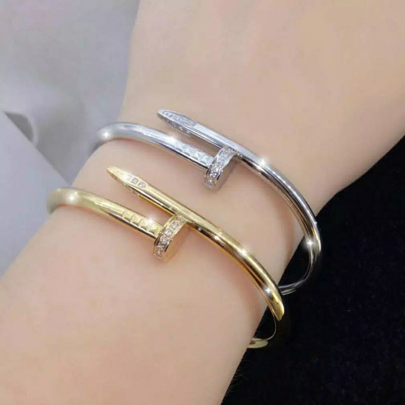 Gelang titanium paku PERSIS Asli anti karat gold silver HighQuality