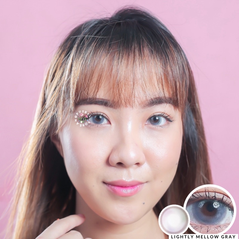 lightly mellow gray &amp; brown softlens original korea