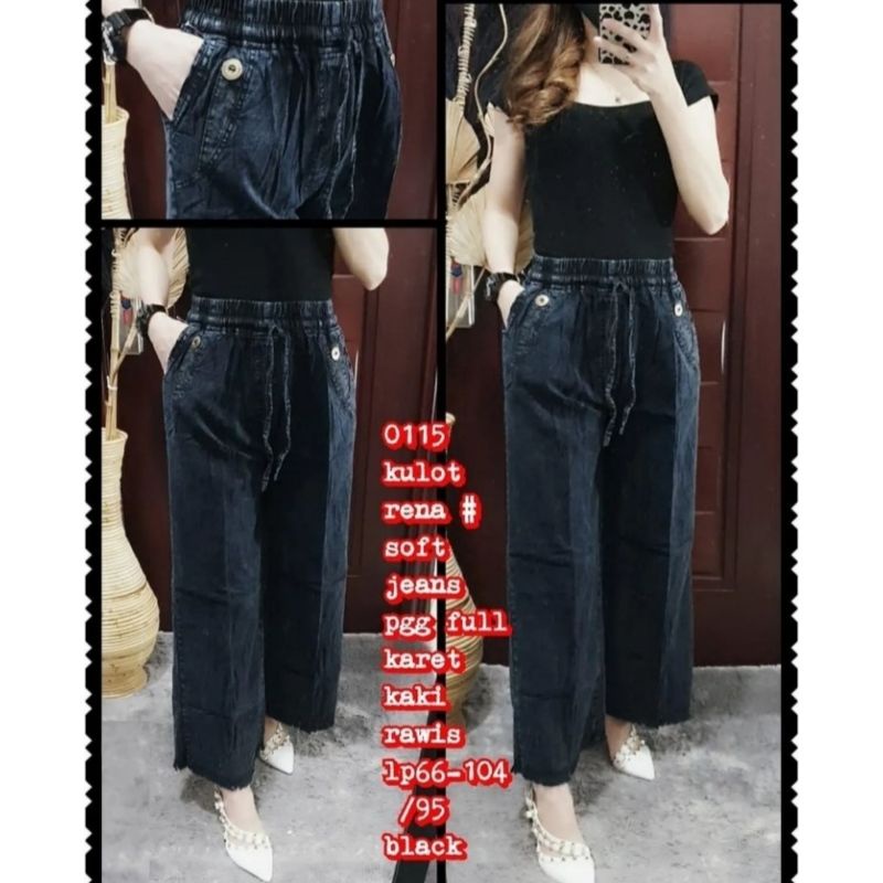 Celana Kulot Jeans Rawis Wanita Kekinian