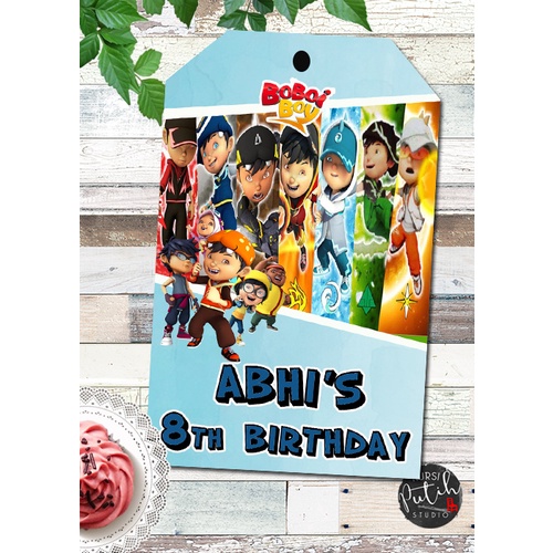 Gift Tag / Birthday Card Tag / Ucapan Ultah Anak tema boboiboy