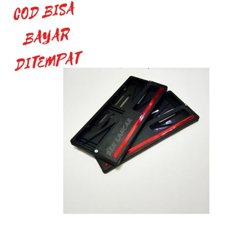Tempat / Tatakan / Dudukan Plat Nomor Plastik Datar UNIVERSAL 1 SET