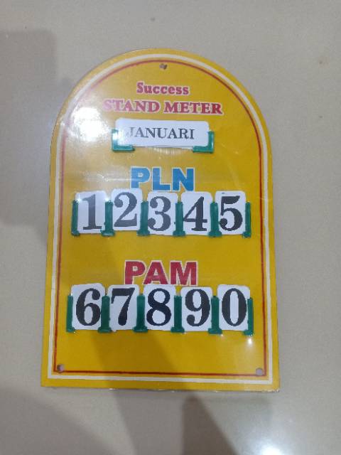 Papan PLN Stan Meter dan PDAM bahan plastik harga murah kwalitas bagus