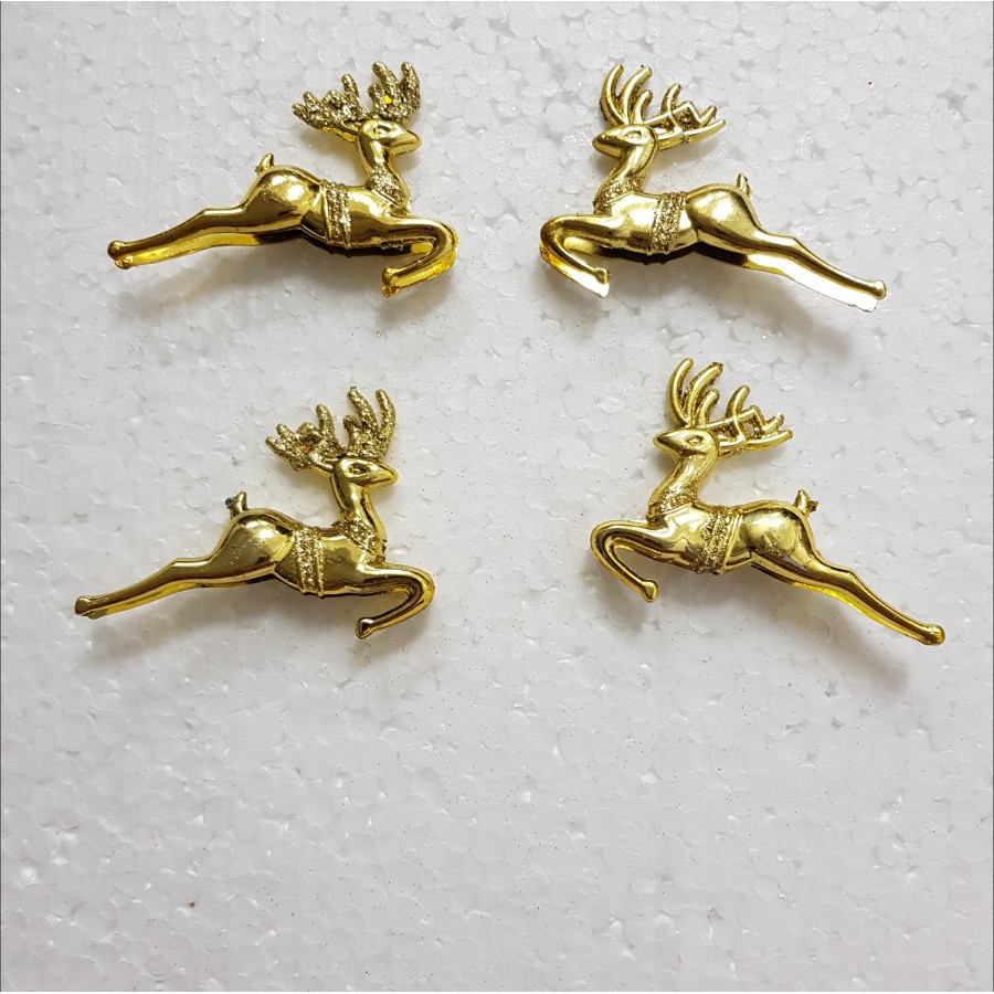 Hiasan natal - Rusa Emas Besar 4pcs
