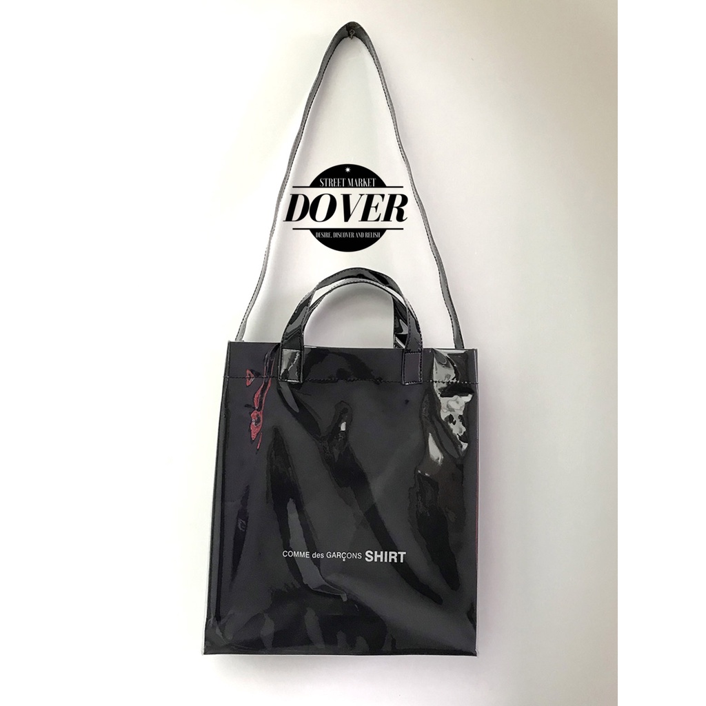 Comme Des Garcons CDG Tote Bag in Kraft Plastic Black - ORIGINAL GUARANTEE 100%