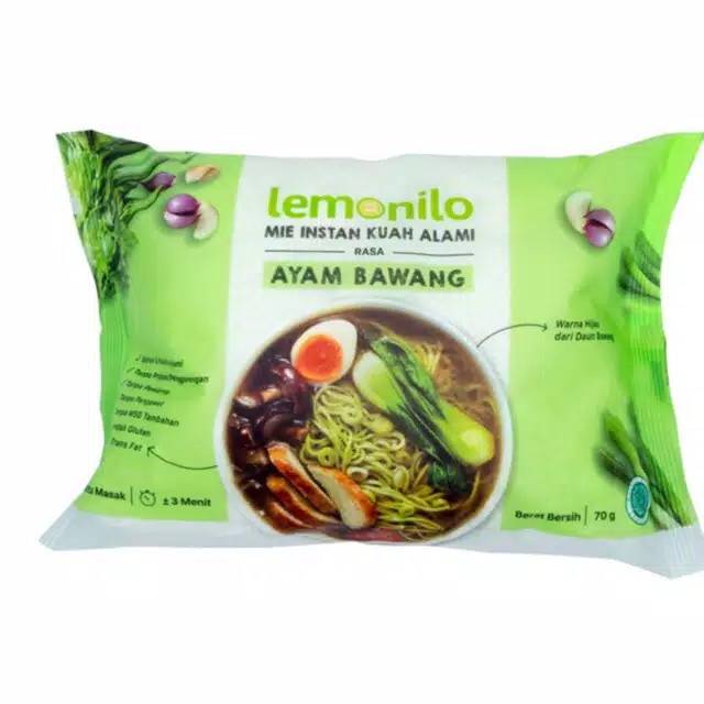 Lemonilo Mie instan  kuah alami rasa ayam bawang dan kari ayam 70 gram