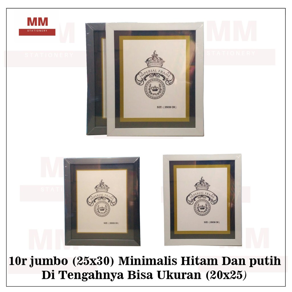 Bingkai foto 10r jumbo (25x30) hitam dan putih