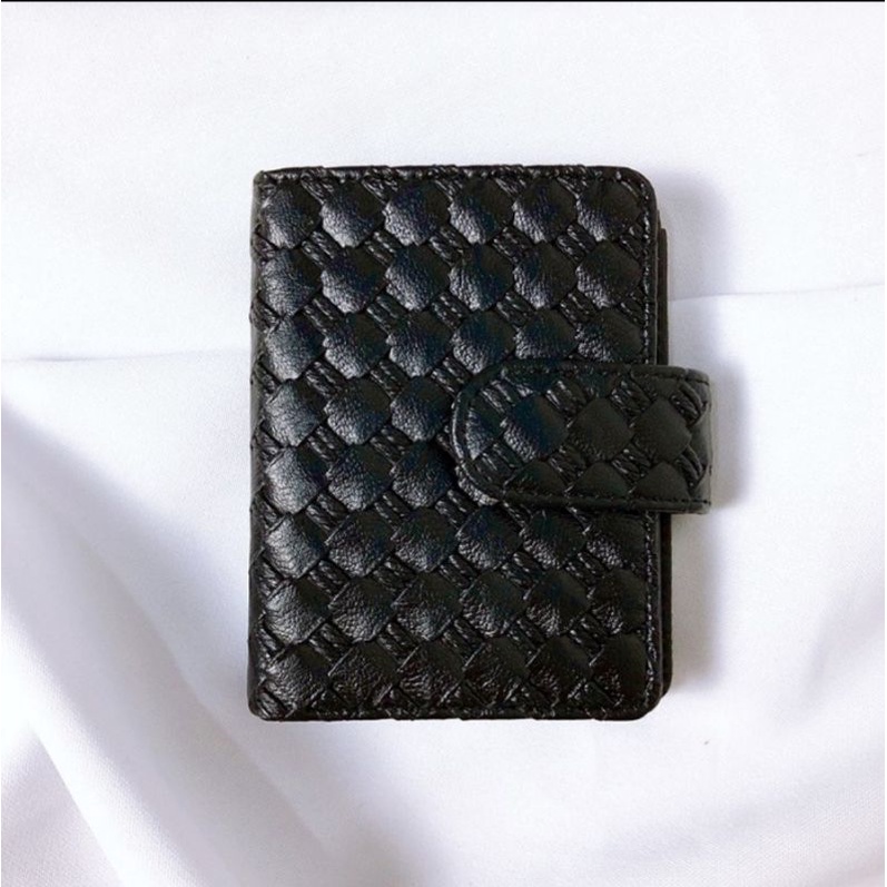 Dompet Kartu Anyam model Kancing mewah