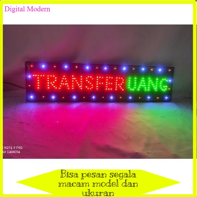 lampu tulisan digital led TRANSFER UANG new