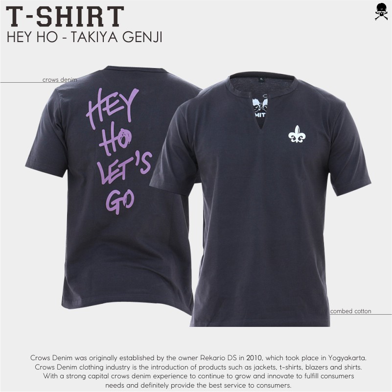 V Neck  Crows Zero - Genji Takiya Hey Ho