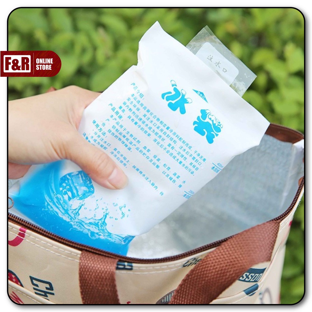 Ice Gel Pack Gabag 200 dan 400 ML Blue Cool Jelly Cooler Bag Kantong Air Es Pendingin Lunch Bag Tas ASI Ice Pack Air Cooler Ice Gell 200ML