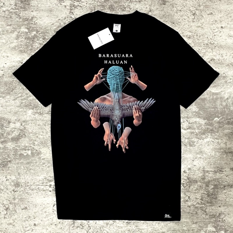 noov music merch Barasuara - Haluan Tshirt - Black Kaos Pria