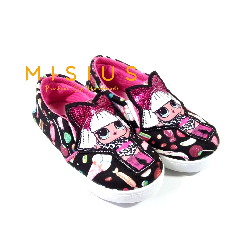 Misius Sepatu Anak Cewek Slip On LOLE Lucu