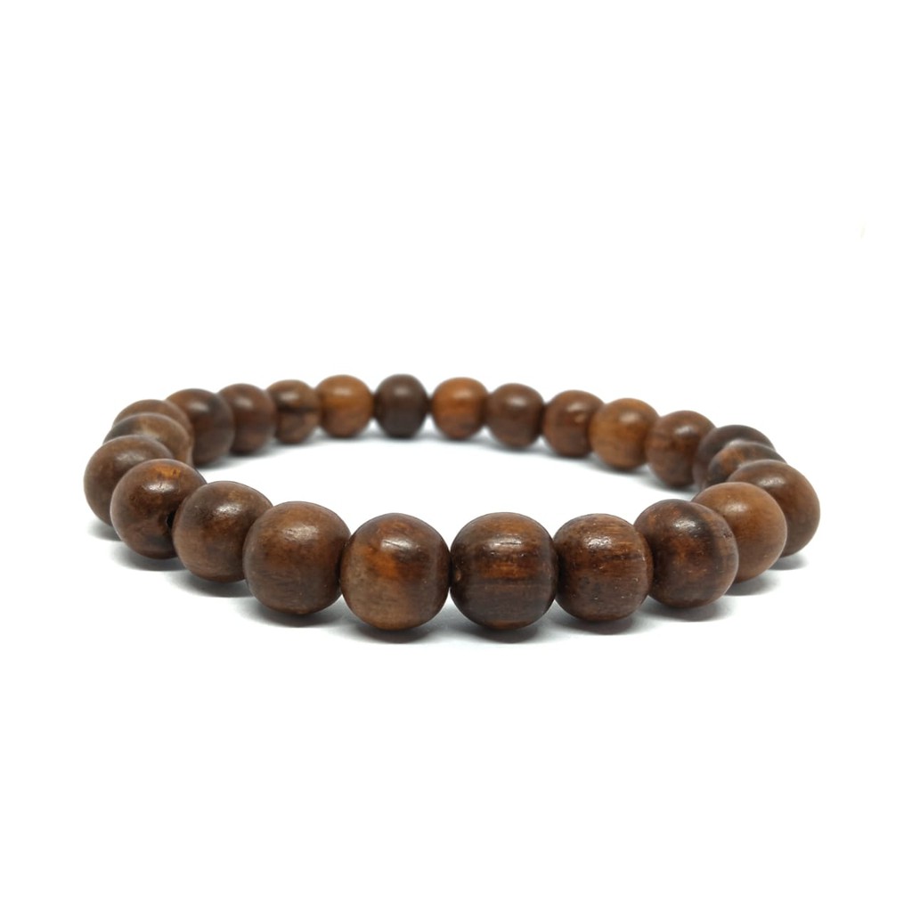 GELANG TANGAN KAYU GAHARU BUAYA WANGI DIM 8MM ELASTIS