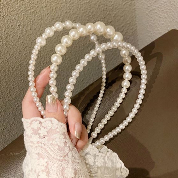 Oila bando mutiara simple wild pearl headband (3D1&amp;1b2) jba034