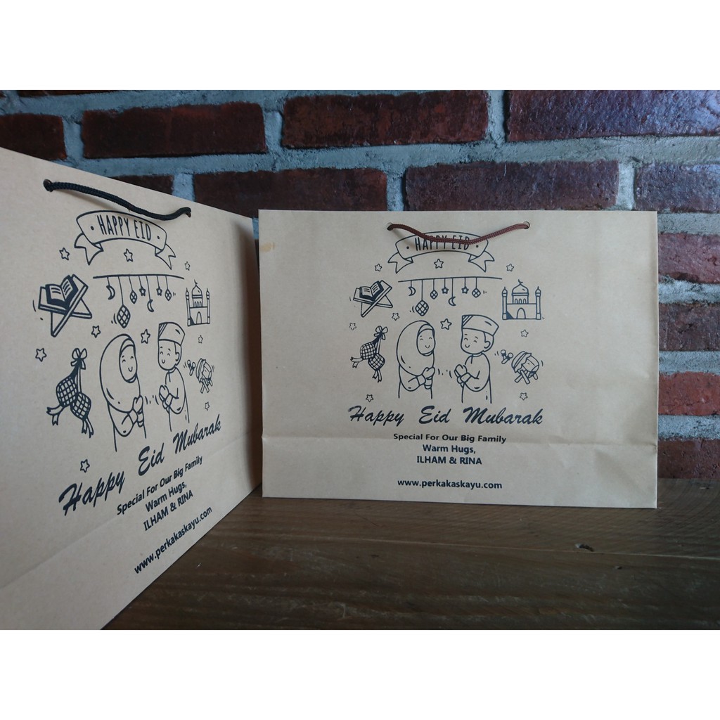 

Paperbag Idul Fitri / Paperbag Lebaran Landscape plus sablon