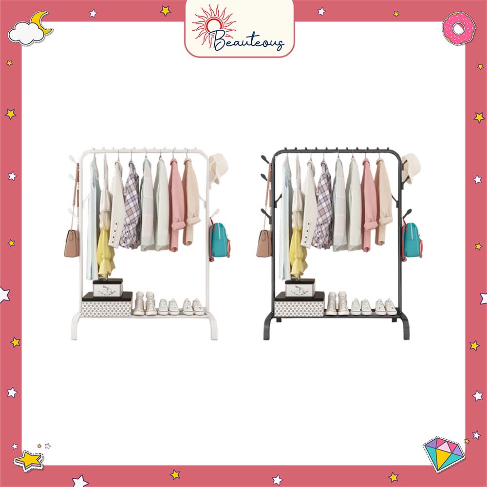 Rak Baju Stand Hanger Gawang Besi Single Double Rak Display Baju Butik