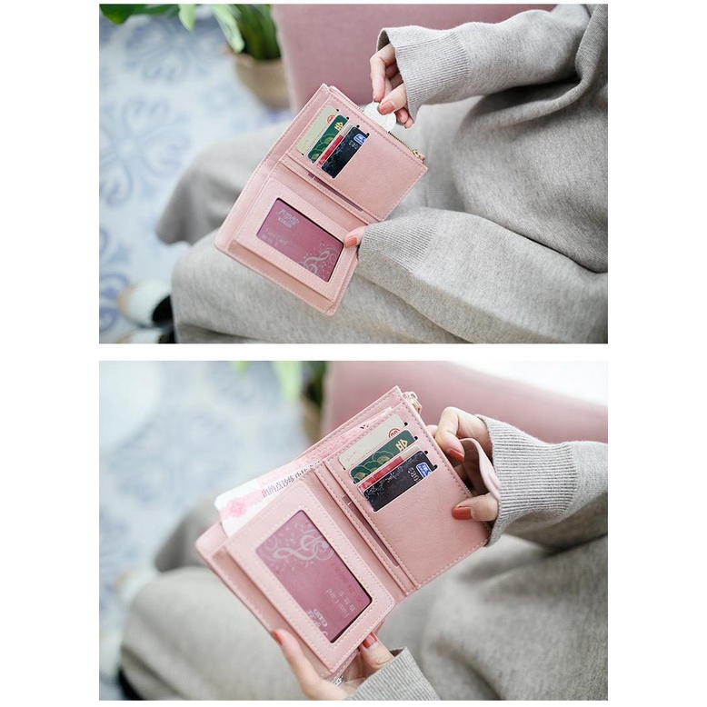 DOMPET WANITA LIPAT C219-1 KULIT IMPORT KOREA MURAH ABG FASHION BATAM WALLET PREMIUM BRAND WA019B7 JAKARTA