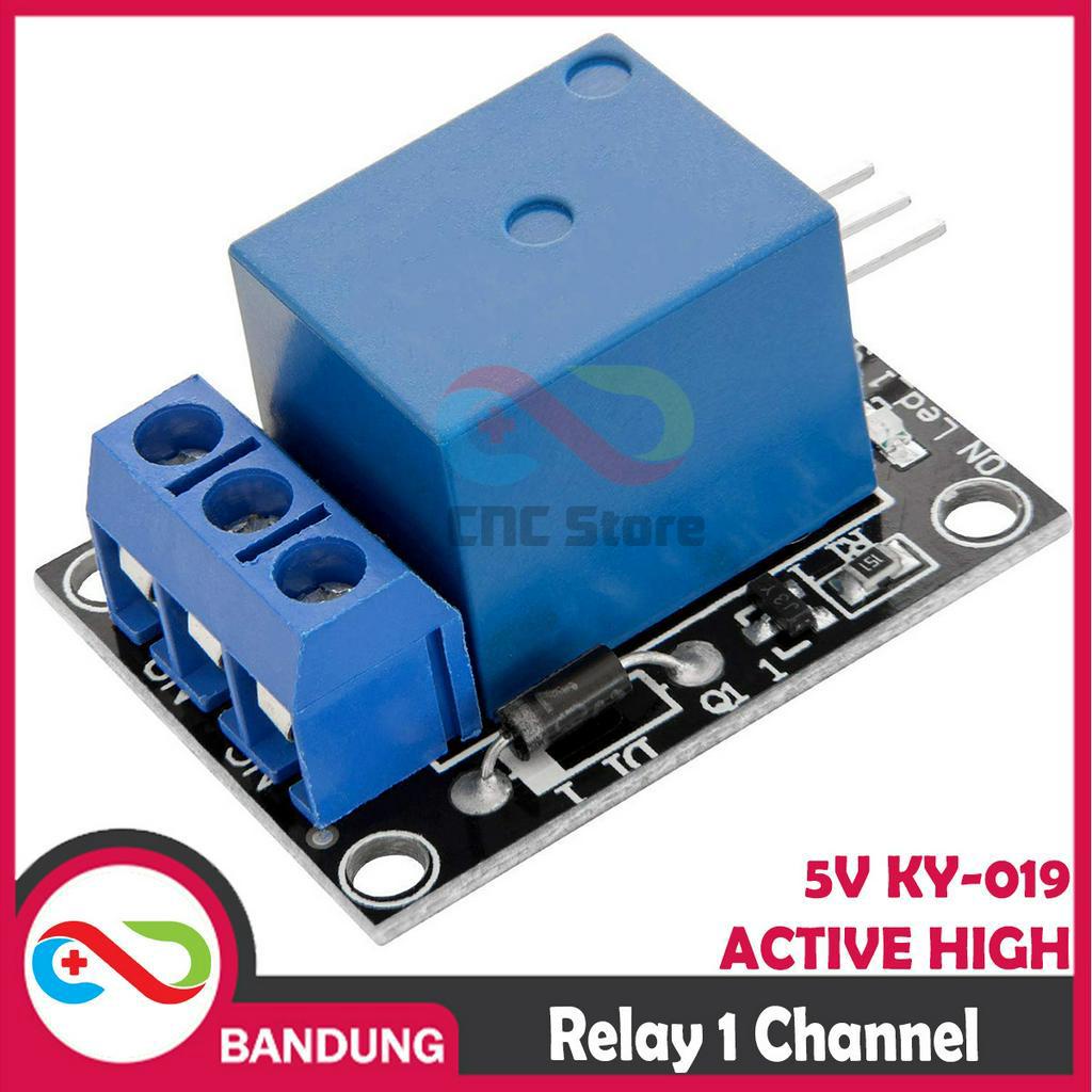 MODULE RELAY 5V 1 CHANNEL 5V KY-019 ACTIVE HIGH TRIGER RELAY 1 CHANNEL