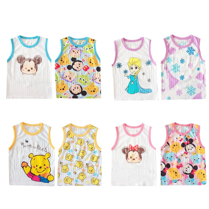 Baju Anak Singlet Tsum Tsum Minnie Mickey 1 Set