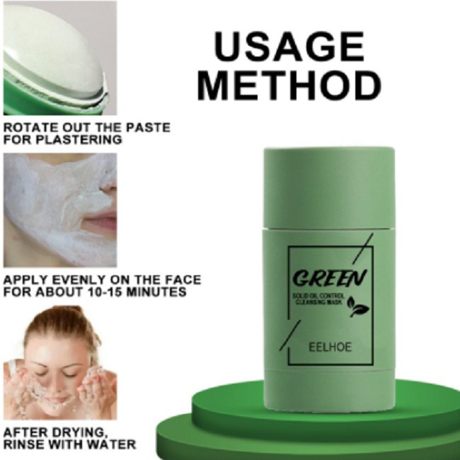 Green Tea Mask Cleansing Clay Stick Mask Masker Wajah Masker Komedo Skincare Mask Stick