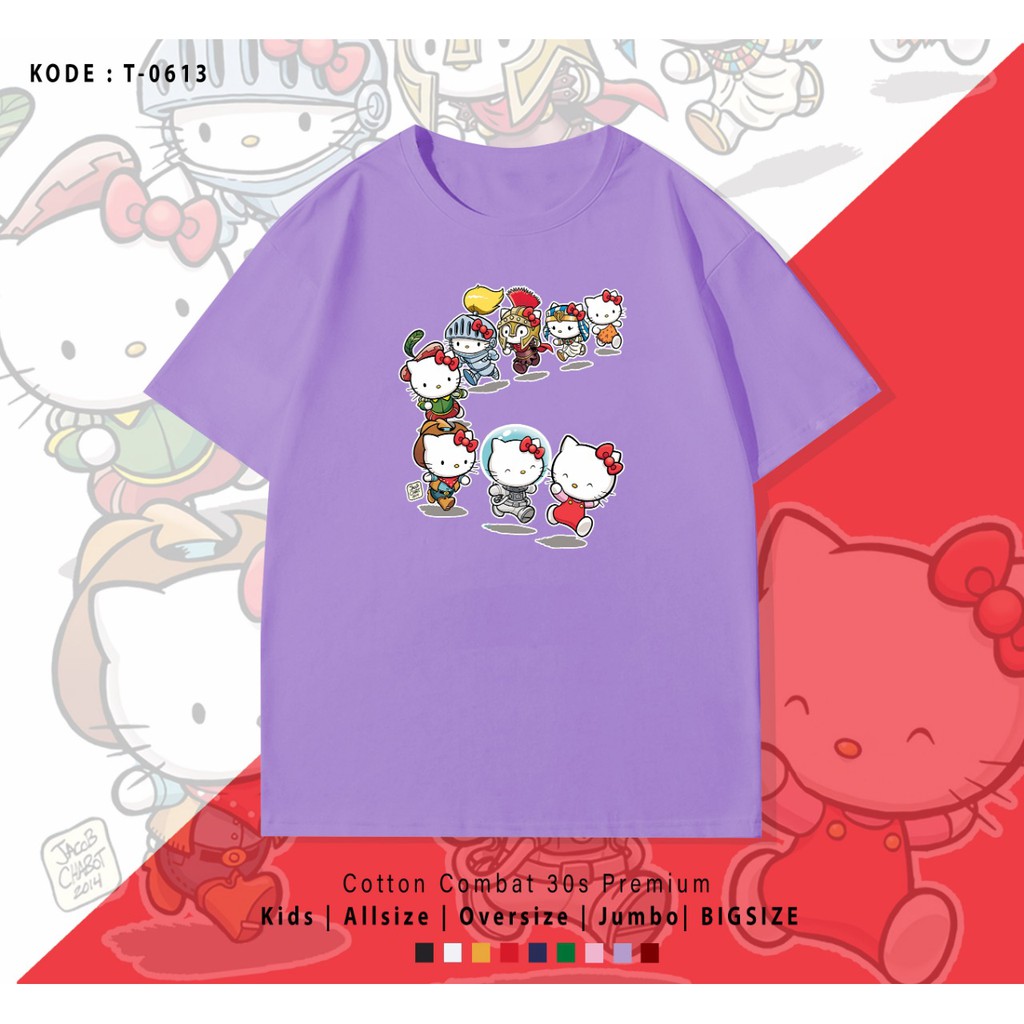 HELLO KITTY T0613 / COUPLE KAOS / T-SHIRT / TERMURAH DISNEY BESTSELLER / CUSTOM / TUMBLR TEE