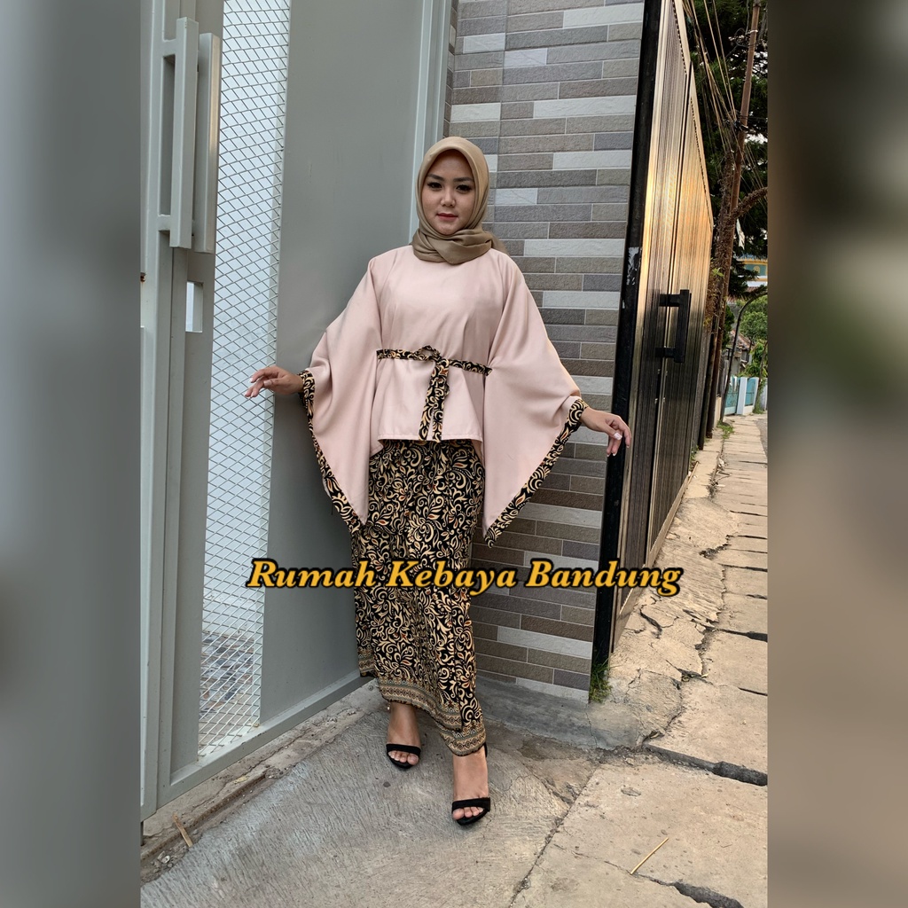 BATWING LIST PITA SET ROK LILIT/ KEBAYA MODERN/ KEBAYA MURAH RUMAH KEBAYA BANDUNG RUMAH SONGKET BANDUNG