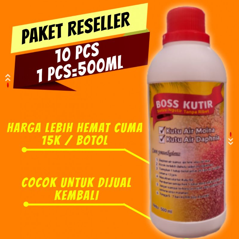 PAKET RESELLER BOSS KUTIR PAKAN KUTU AIR IKAN HIAS TANPA KOHE PUYUH DAN GREEN WATER