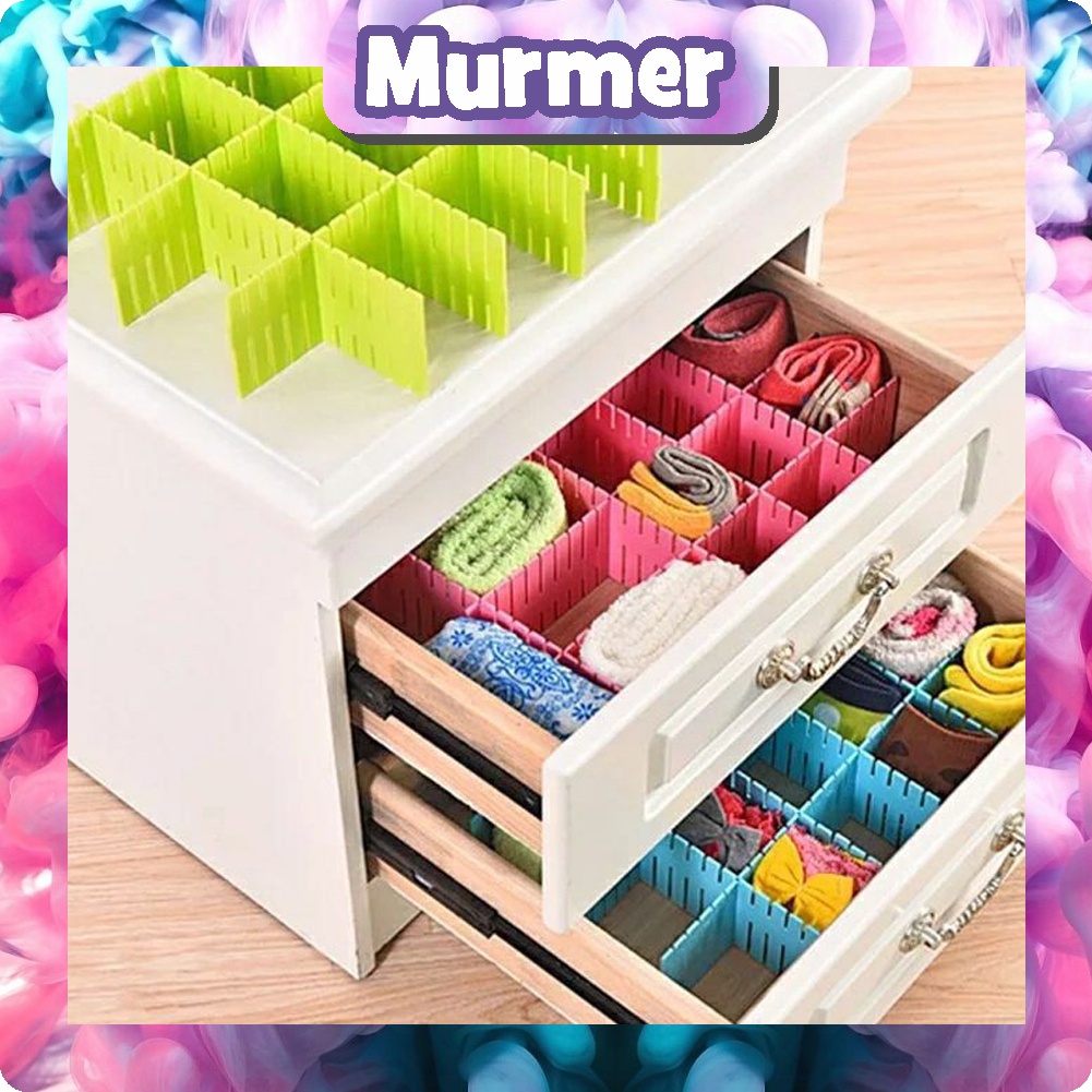 Murmerofficial Partisi Sekat Laci Pembatas Drawer Desktop Organizer isi 4 Pcs Alat Tulis Kosmetik R598