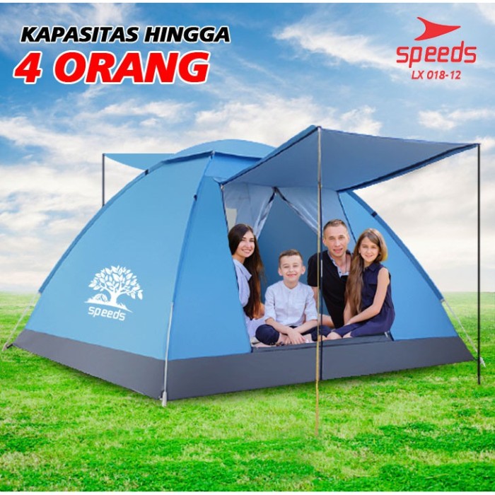 SPEEDS LX 018-12 TENDA CAMPING OTOMATIS MODEL BALKON 3-4 ORANG - LX018-11