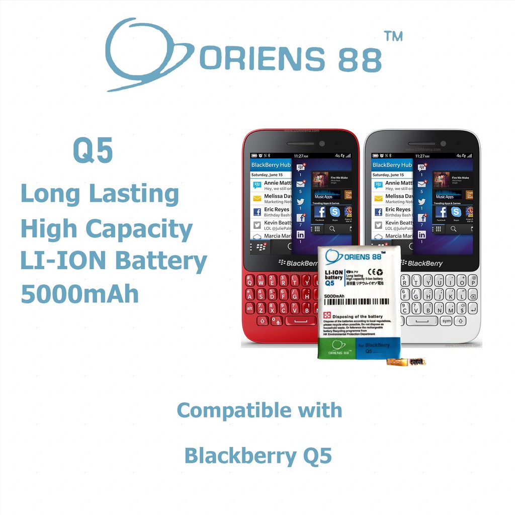 (P) Baterai batre battery BlackBerry Q5 Double power/IC ORIENS88