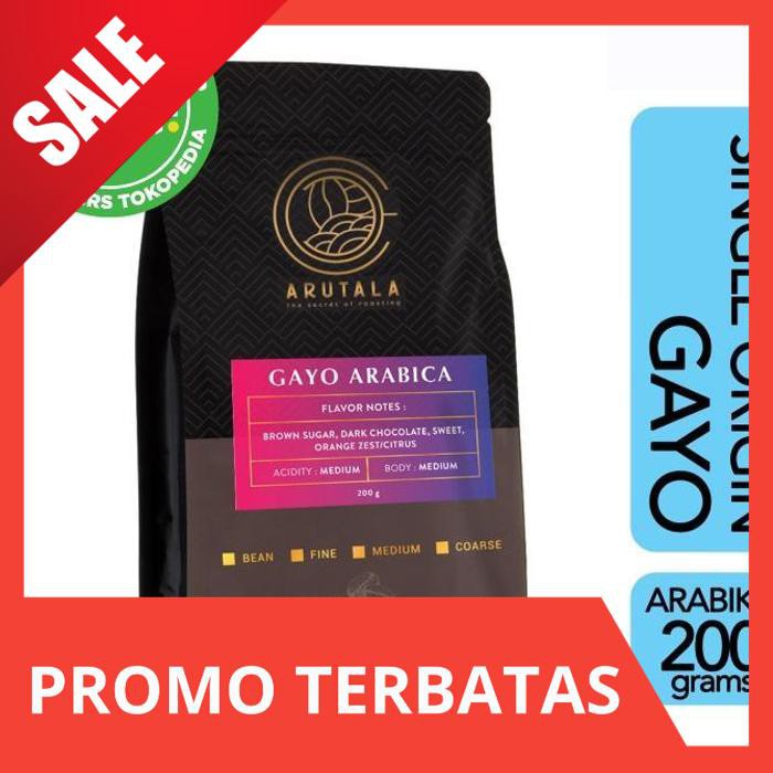 

READY STOCK ARUTALA Kopi Arabika Gayo Arabica Coffee 200 gram - Biji AR271