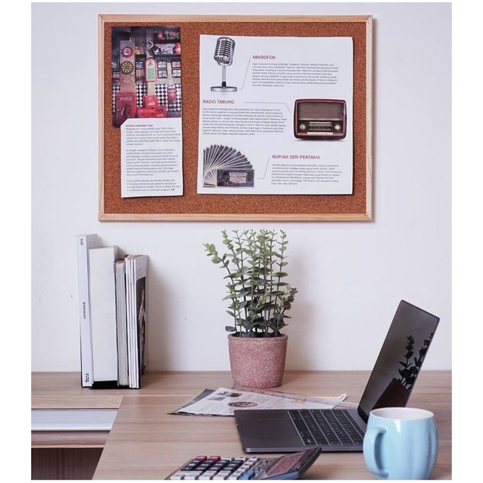 

Bi-Silque Cork Board Papan Buletin 40x30 Cm