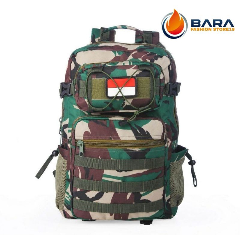 Tas ransel libanon loreng TNI / Tas punggung pria / ransel tni Barastore