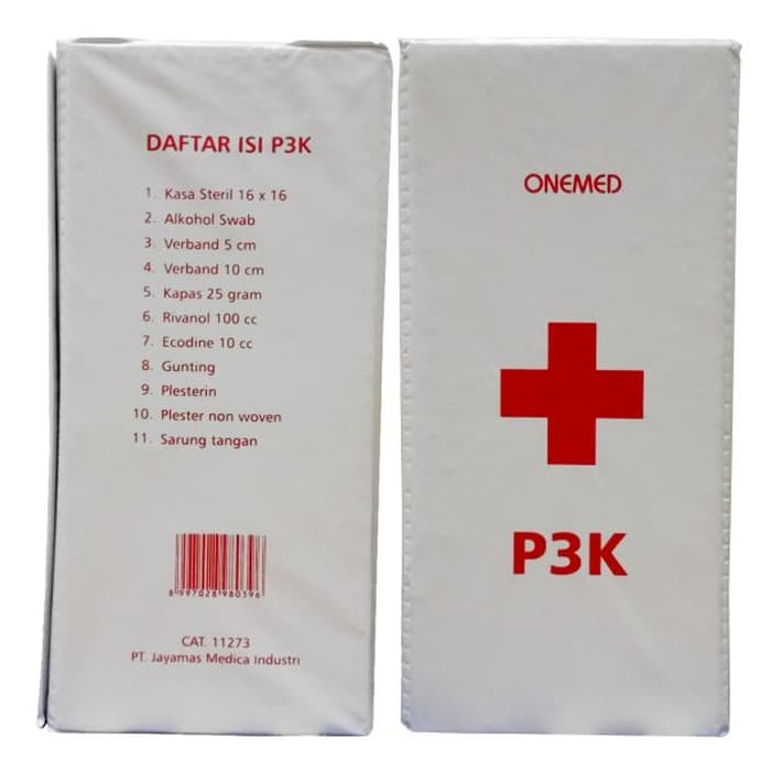 New ONEMED - Kotak P3K + Isi (Set) / Kotak P3K Mobil + Isi