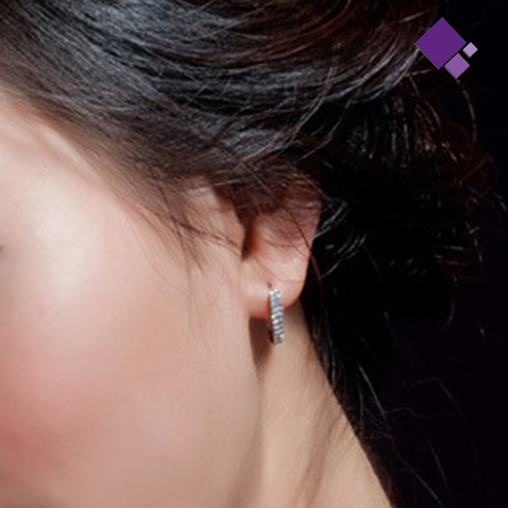 Anting Bentuk Bulat Bahan Alloy Untuk Wanita