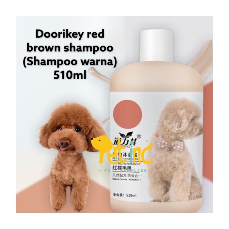 Doorikey red brown shampoo 510 ml (shampoo warna)