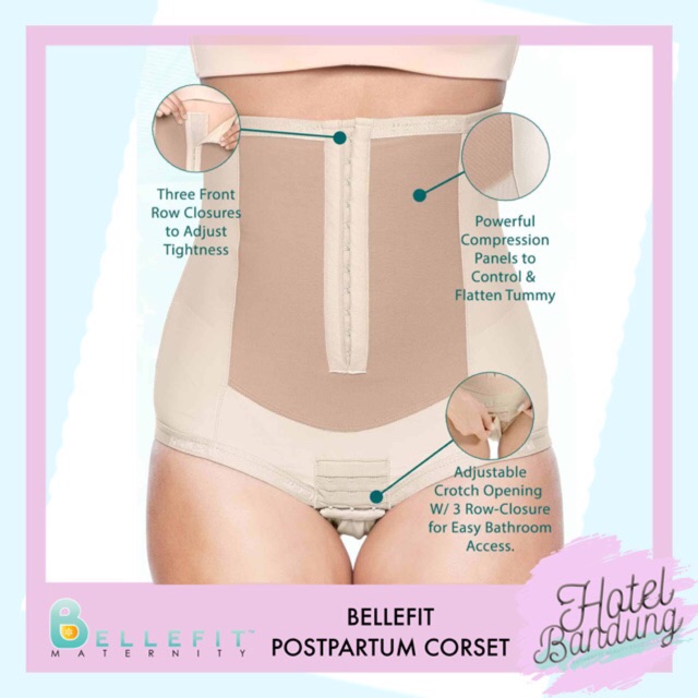 Bellefit Corset Korset Belle Fit Usa Postpartum Girdle Pasca Melahirkan Normal Dan Caesar Shopee Indonesia